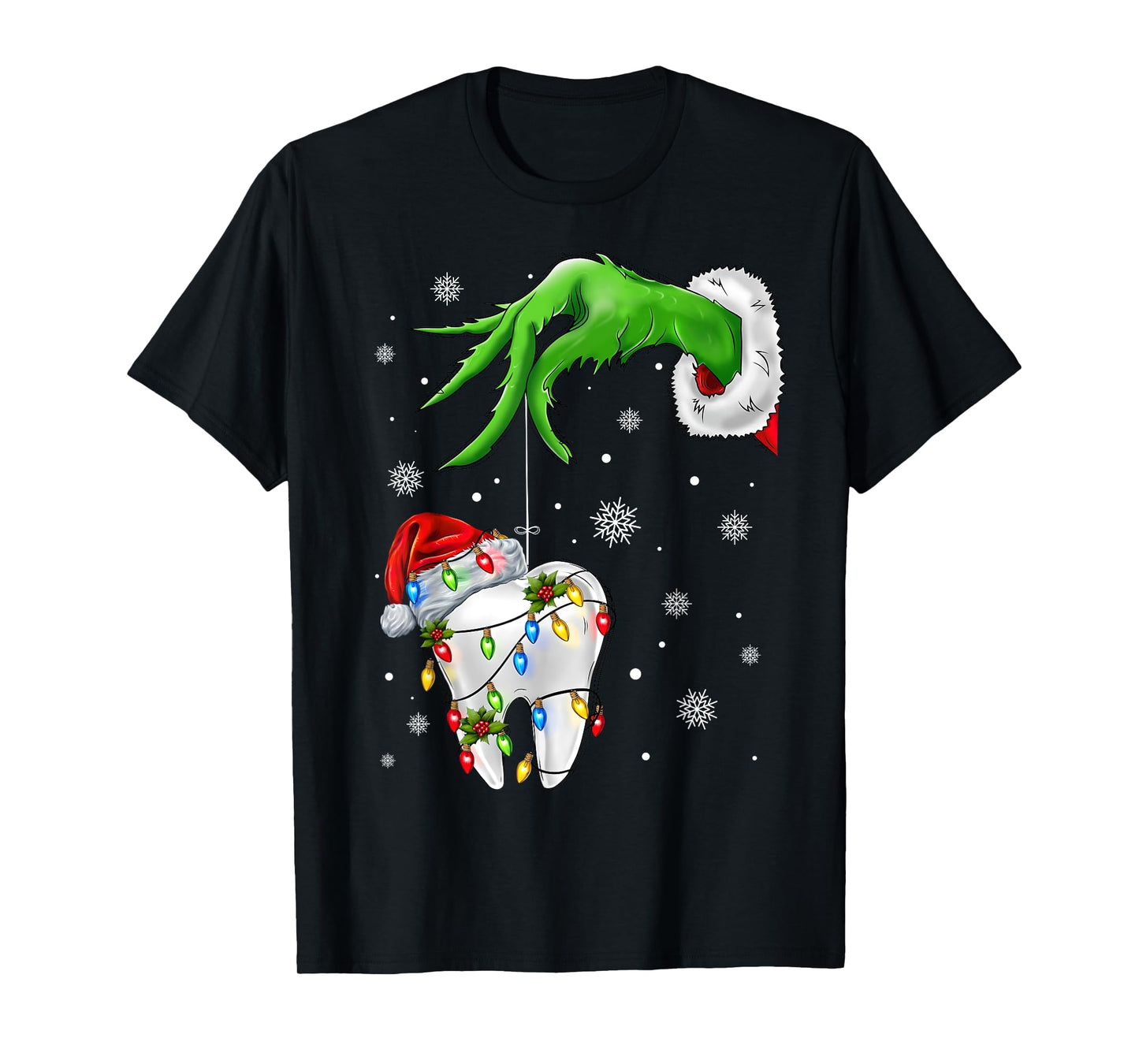 Tooth Dentist Dental Assistant Teeth Xmas Christmas Pajamas T-Shirt