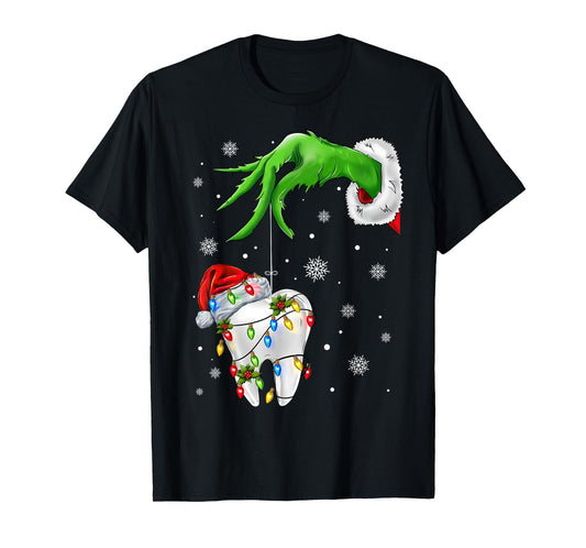 Tooth Dentist Dental Assistant Teeth Xmas Christmas Pajamas T-Shirt