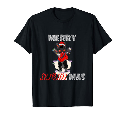 Merry Christmas Skibidi Xmas, Speakerman Skibidi Toilet Meme T-Shirt
