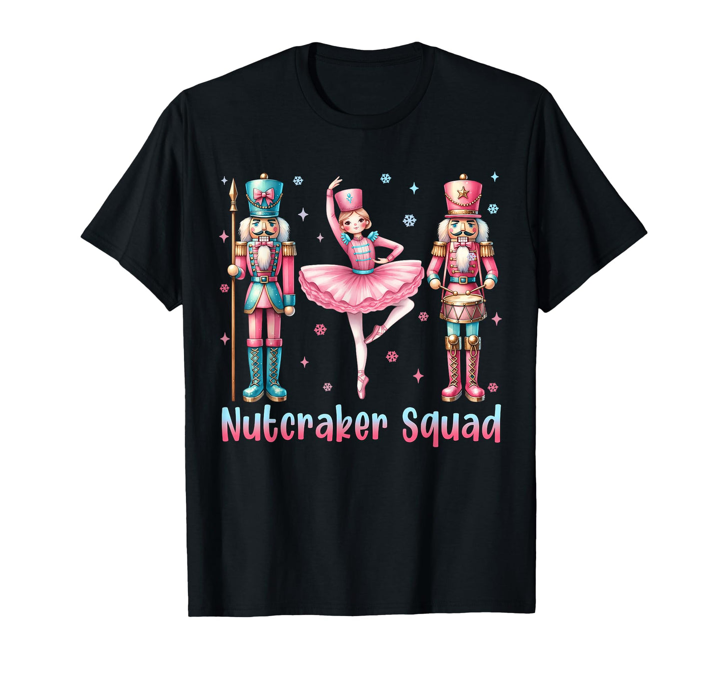 Nutcracker Squad Ballet Dance Merry Christmas Women Kid Girl T-Shirt