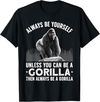 Funny Gorilla Art For Men Women Primate Animal Gorilla Lover T-Shirt
