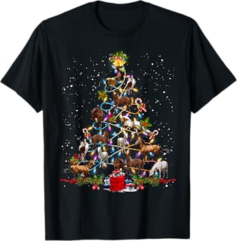 Horse Christmas Tree Xmas Ornament Decor Horse T-Shirt