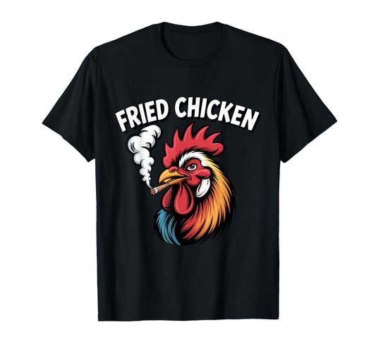 Fried Chicken 420 Weed Meme Stoner Smoking Cannabis T-Shirt