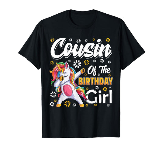 awesome dabbing unicorn birthday Cousin Family Matching T-Shirt