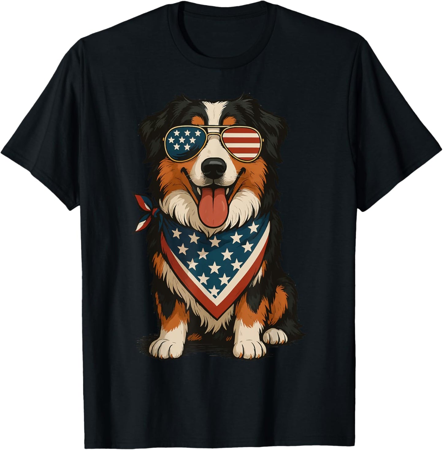 Australian Shepherd Usa 4th of July Aussie Patriot T-shirt