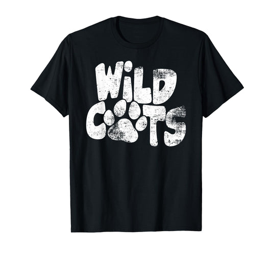 Wildcats Football School Sports Fan Team Spirit T-Shirt