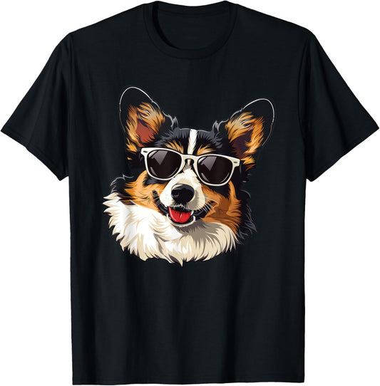 Cardigan Welsh Corgi Dog Sunglasses T-Shirt
