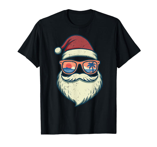 Santa Christmas In July Summer Hawaiian Christmas T-Shirt
