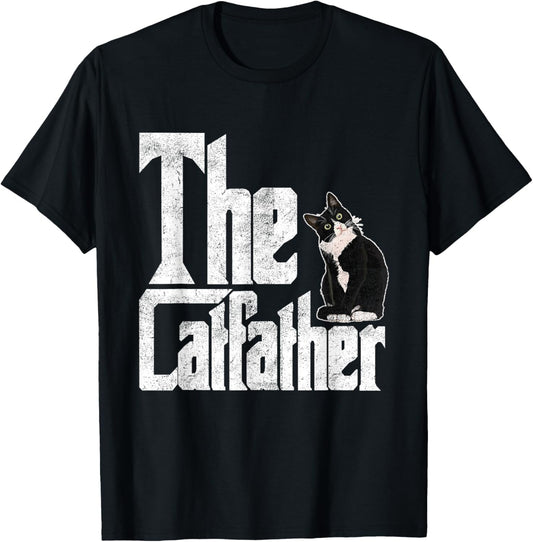 The Catfather Cat Father Mafia Whiskers Male Daddy T-Shirt