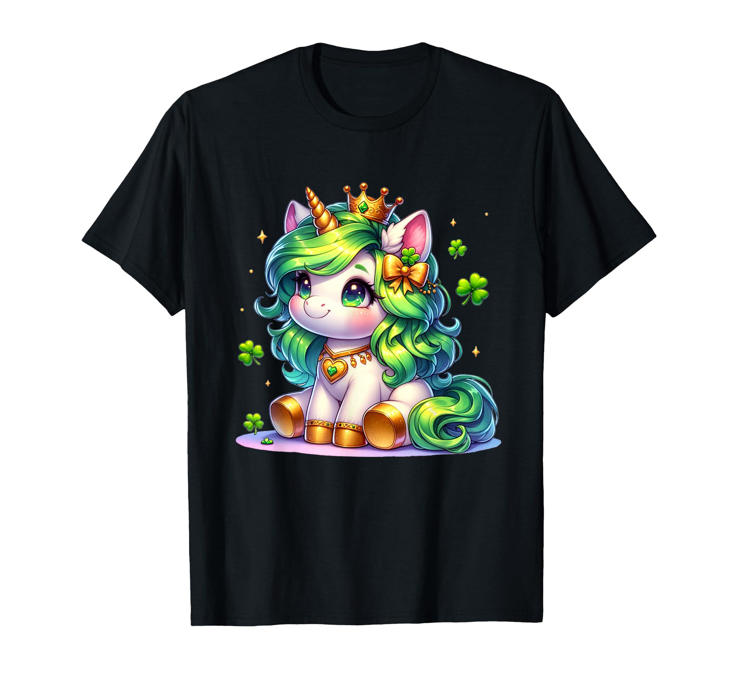 Unicorn St Patricks Day Girls Kids Shamrock Cute Unicorn T-Shirt