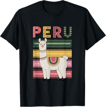 Cute Peruvian Llama from Peru - Fun Peru Design T-Shirt