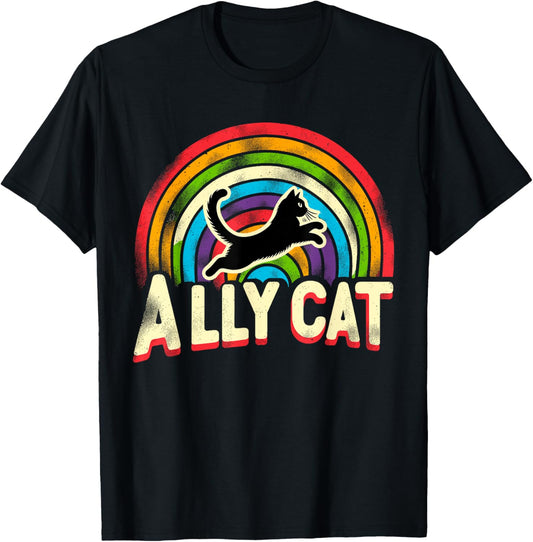Ally cat LGBT Pride Cat T-Shirt