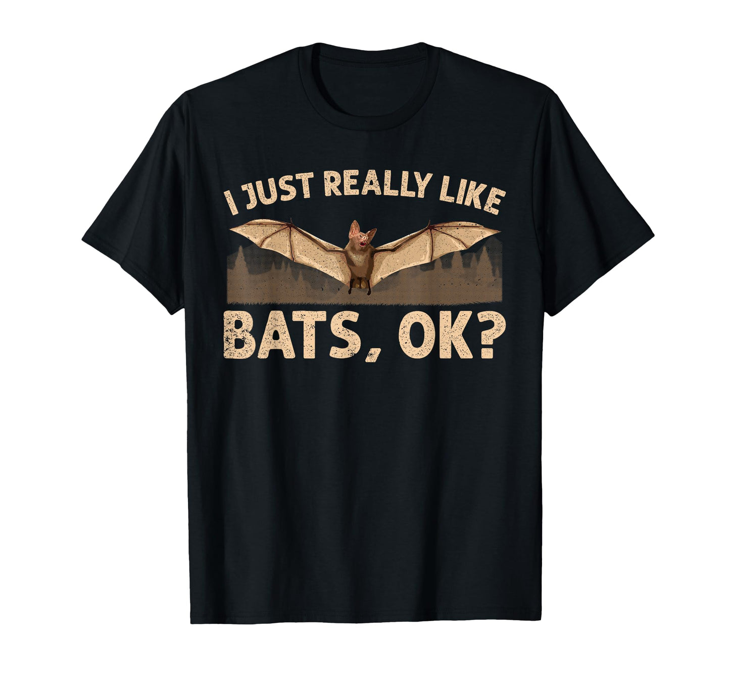 Cute Bat Design For Men Women Nocturnal Animal Bat Lovers T-Shirt
