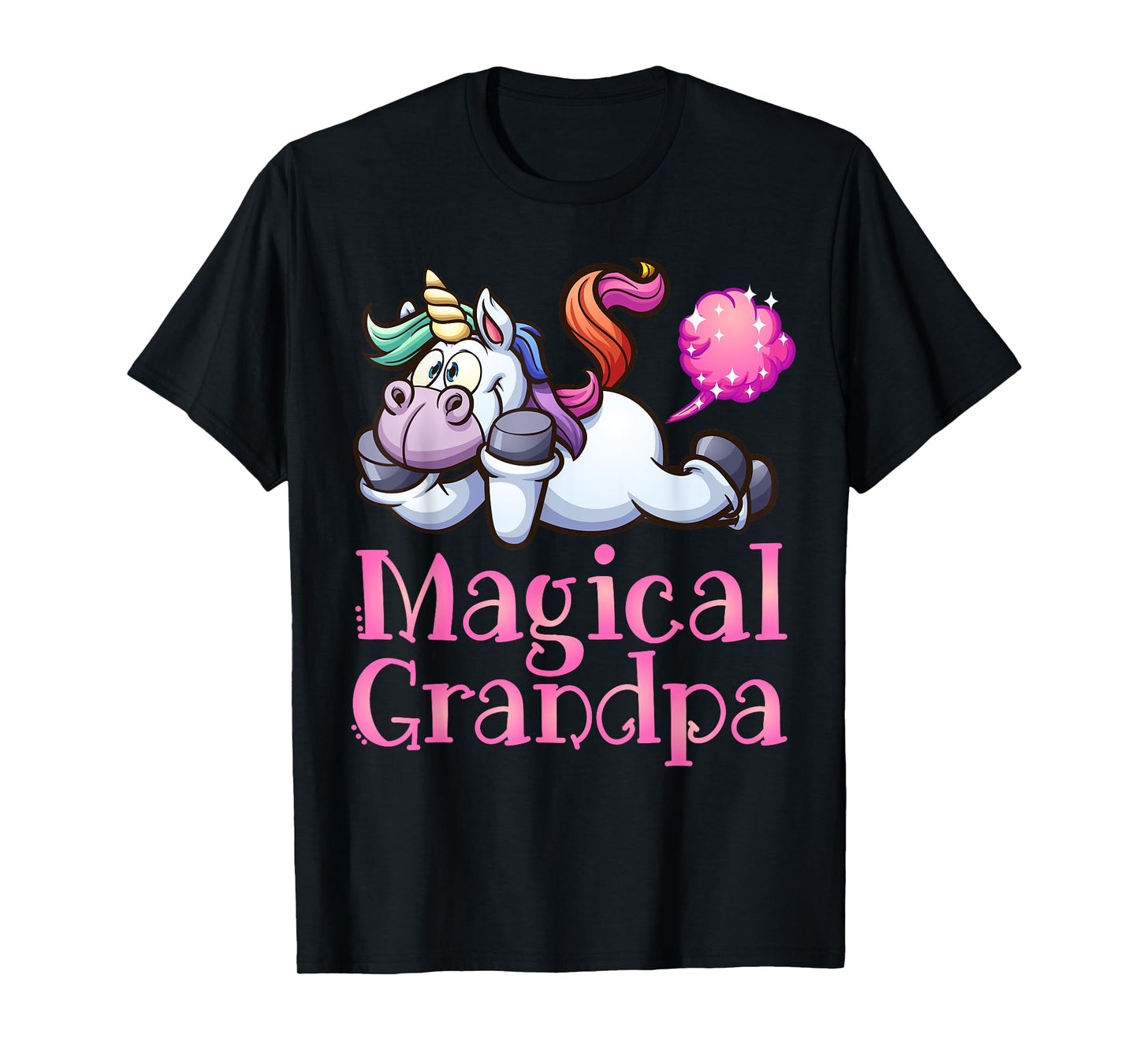 Funny Magical Grandpa, FARTING Rainbow Unicorn, Magic Gift