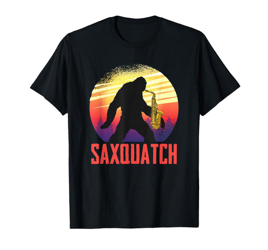 Jazz Saxophone Bigfoot Saxsquatch Musician For Saxophonist T-Shirt