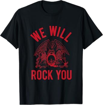 Queen Red Letters Rock You T-Shirt