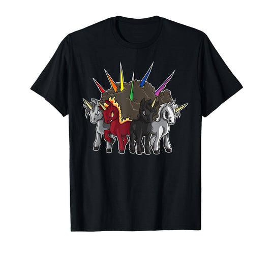The Four Unicorns Of The Apocalypse - Horsemen Parody T-Shirt