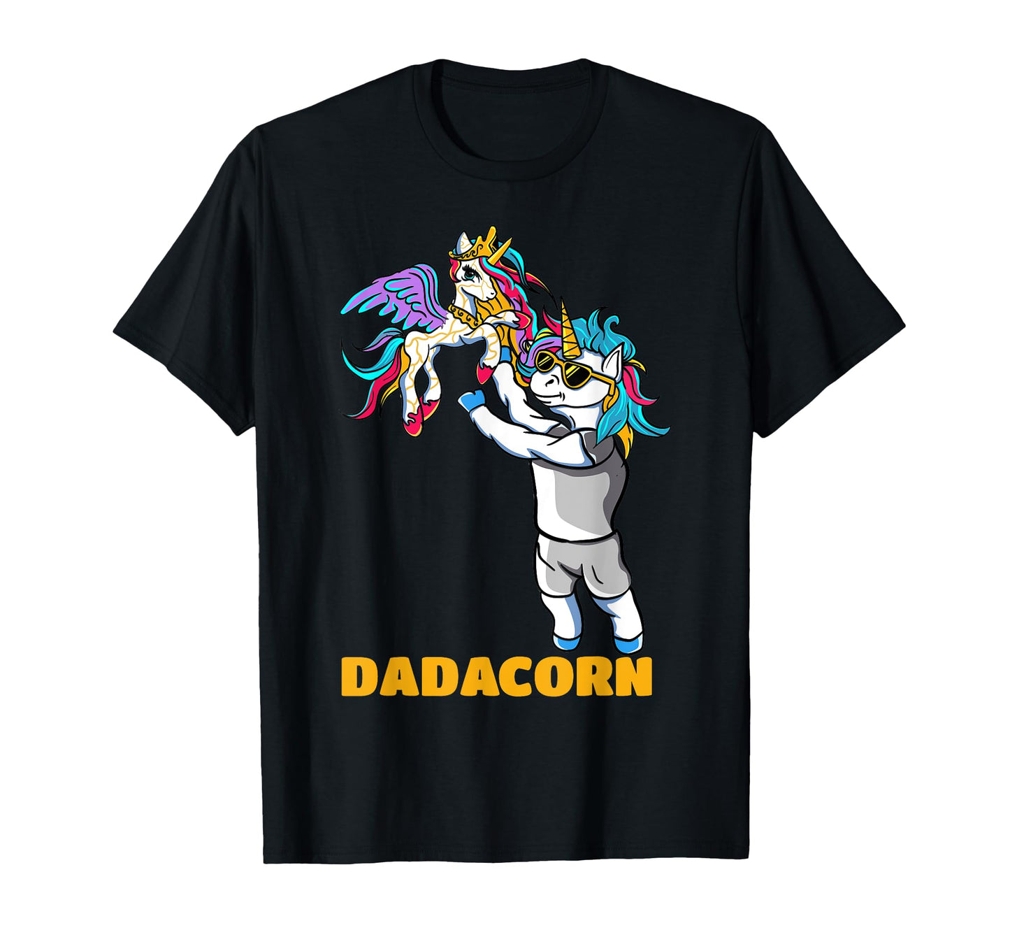 Dadacorn Unicorn Dad for a Family Daddy Fathers Day T-Shirt