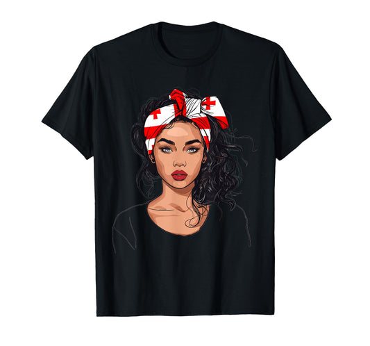 Georgian Flag Souvenirs Products for Women Georgia T-Shirt