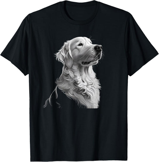 White English Cream Golden Retriever Dog for Women Men Kids T-Shirt