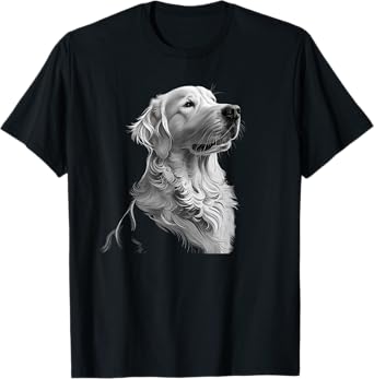 White English Cream Golden Retriever Dog for Women Men Kids T-Shirt