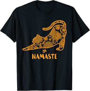 Cat Yoga Namaste OM - Funny Yoga Gift Men Women Girls Kids T-Shirt