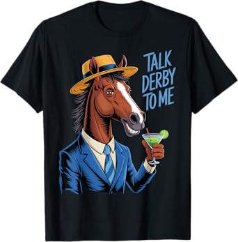Men Talk Derby To Me Horse Racing Fan Funny Horse T-Shirt