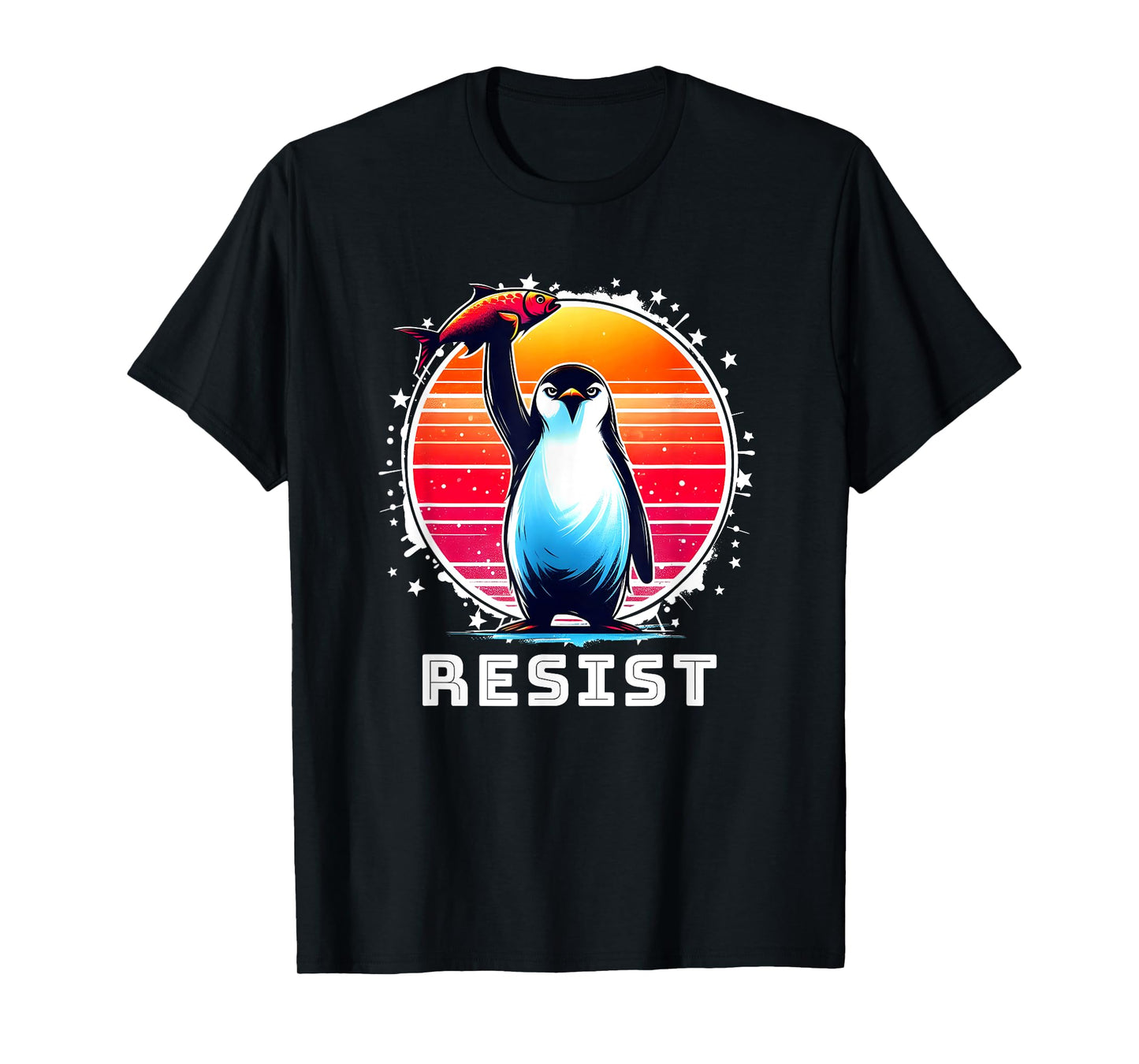 Resist Shirt Funny Resist Penguins Protest Against Tariffs T-Shirt
