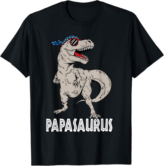 Unique Christmas Birthday Father's Day Gift Outlet Papasaurus Tyrannosaurus Rex Dinosaur for Grandfather T-Shirt