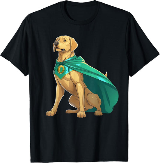 Superhero Golden Retriever Red Cape Super Hero Dog T-Shirt