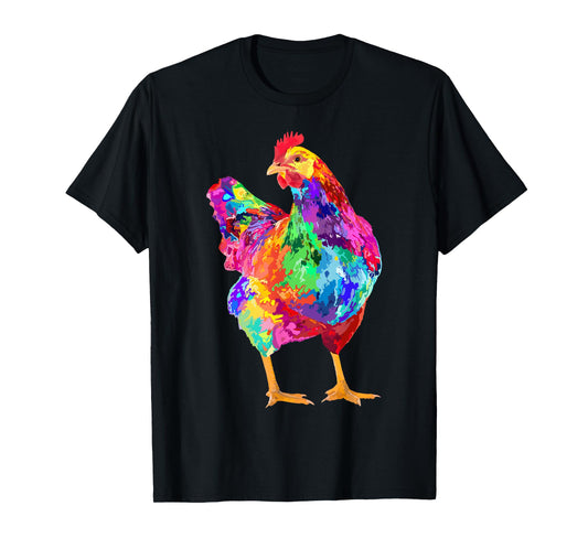 Chicken Lover Gifts Chicken Womens Colorful Cool Hen Mens T-Shirt
