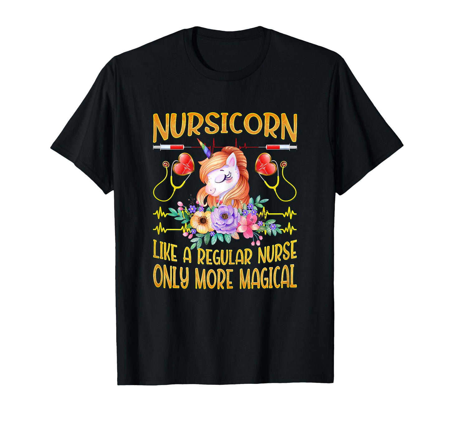 Nursing Shirts For Nurses Funny, Nurse Unicorn Nursicorn T-Shirt