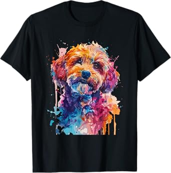 Cockapoo Lovers Pop Art Colorful Cockapoo Dog T-Shirt for Men Women Girls Kids