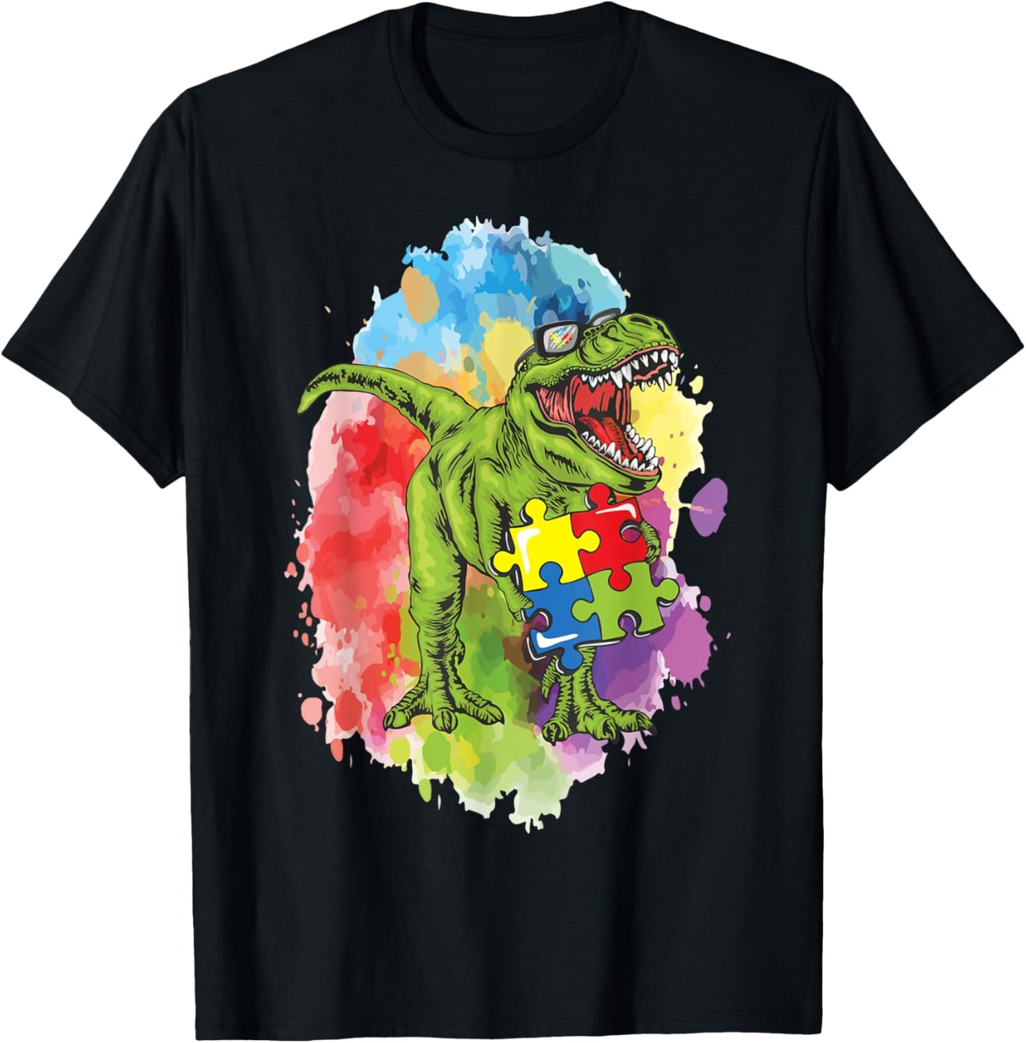Autism Awareness Dinosaur T-Rex Apparel T-Shirt