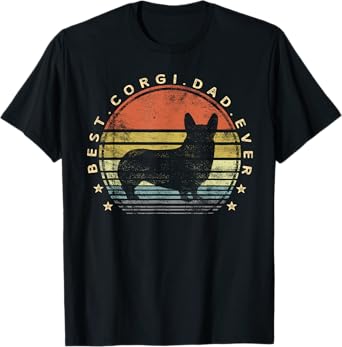 Best Corgi Dad Ever Daddy Gifts Dog Lover Owner Men Kids T-Shirt