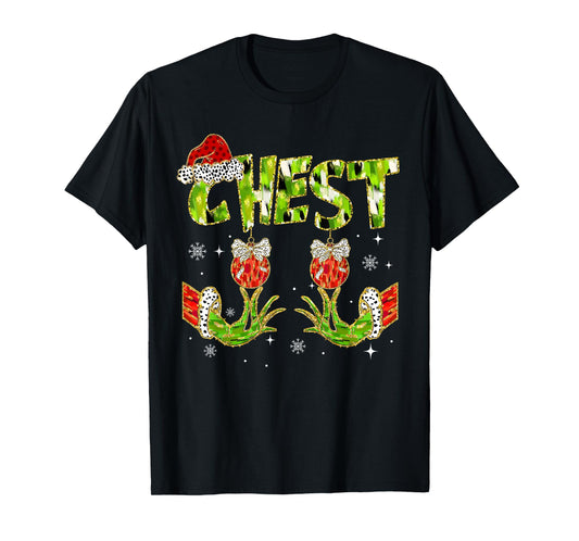 Chest Nuts Matching Chestnuts Funny Christmas Couples Women T-Shirt