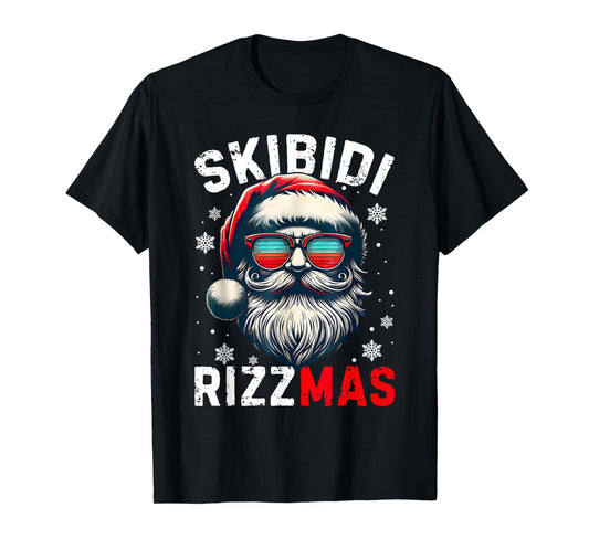 Skibidi Rizzmas Christmas Rizz Santa Claus Charisma Xmas Kid T-Shirt