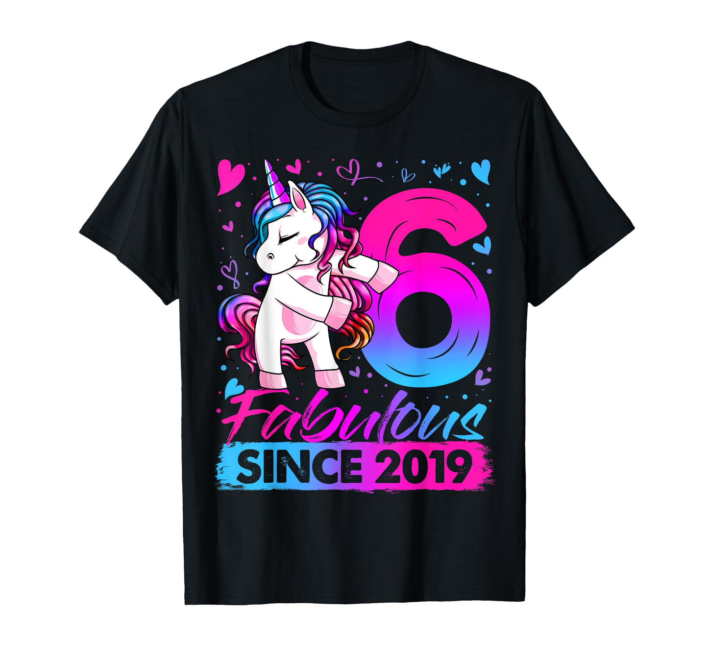 6 Year Old Unicorn Gifts For Girls 6th Birthday Girl Party T-Shirt
