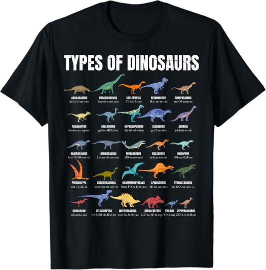 Types Of Dinosaurs Dino Identification - Cute Sweet Vintage T-Shirt