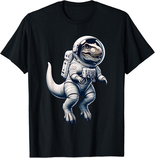 T-Rex Space Suit Floating Cute Animal Dinosaur Funny T-Shirt