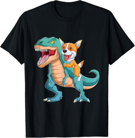 Corgi puppy Corgi T rex dinosaur for Pet Lovers Kids T-Shirt