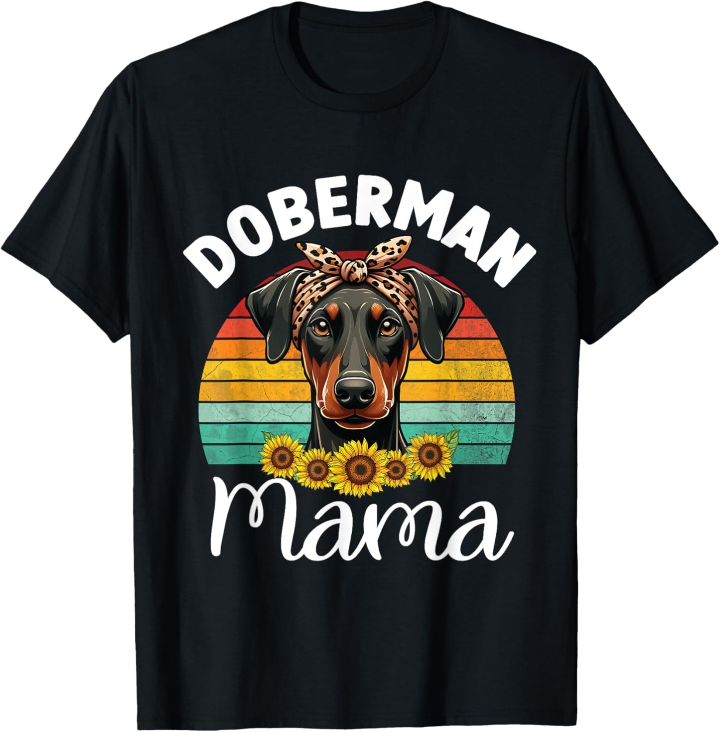 Vintage Doberman Pinscher Mama Retro Dog Lovers Mother's Day T-Shirt