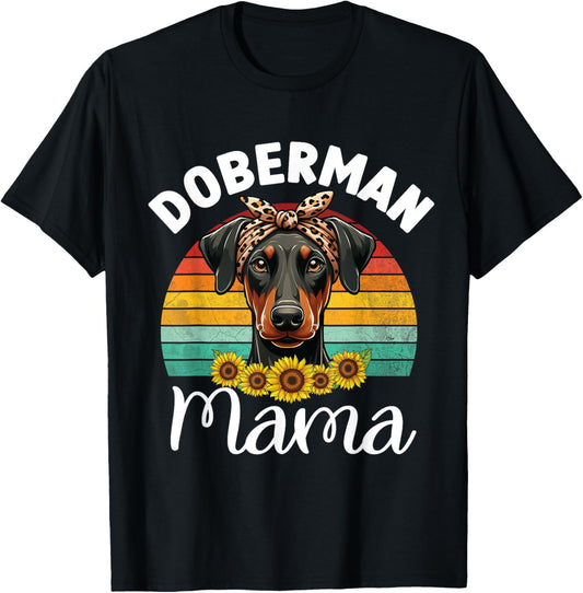 Vintage Doberman Pinscher Mama Retro Dog Lovers Mother's Day T-Shirt