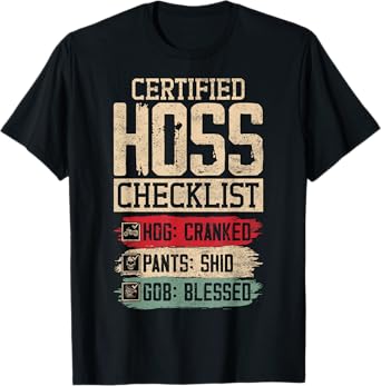 Hog Cranked Shid Gob Blessed Barb Left Funny Gag T-Shirt