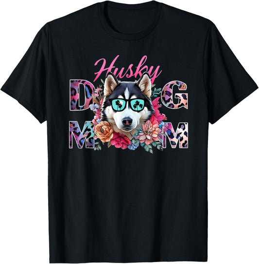 Funny Siberian Husky Art For Men Women Kids Dog Lover T-Shirt