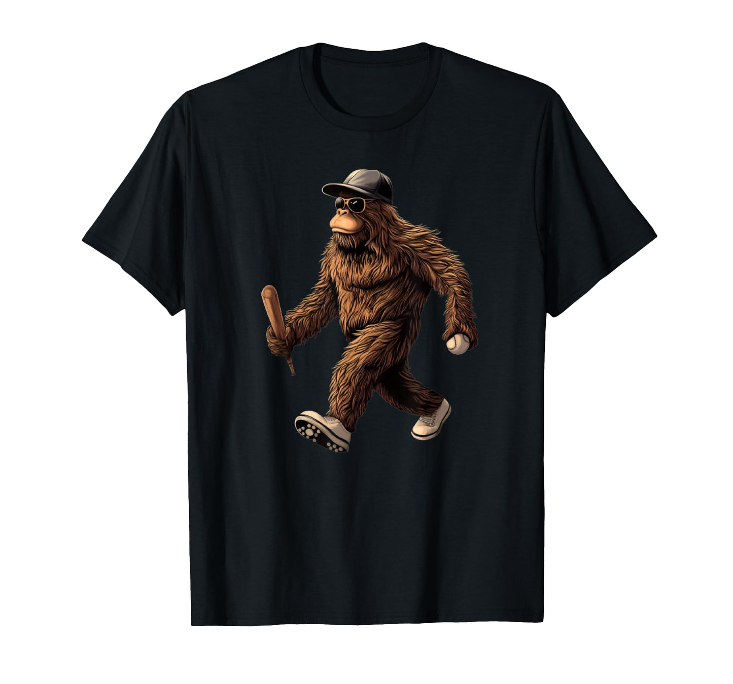Funny Bigfoot Sasquatch for Men Women Coach Player Baseball T-Shirt