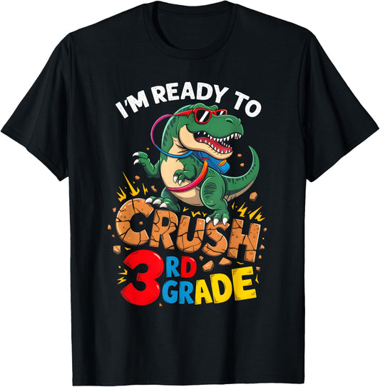 3rd Grade Back To School Dinosaur Third Grade For Boys Kids T-Shirt