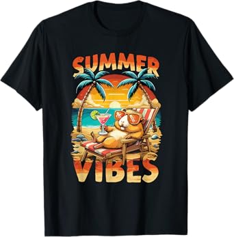 Summer Vibes Guinea Pig Shirt Summer Vacation Guinea Pig T-Shirt