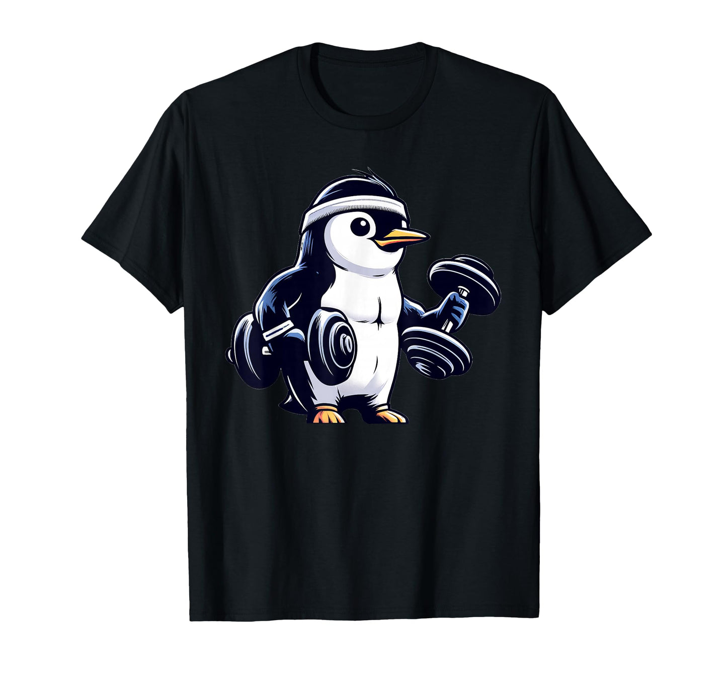 Penguin Powerlifting Weightlifting Gym Workout T-Shirt