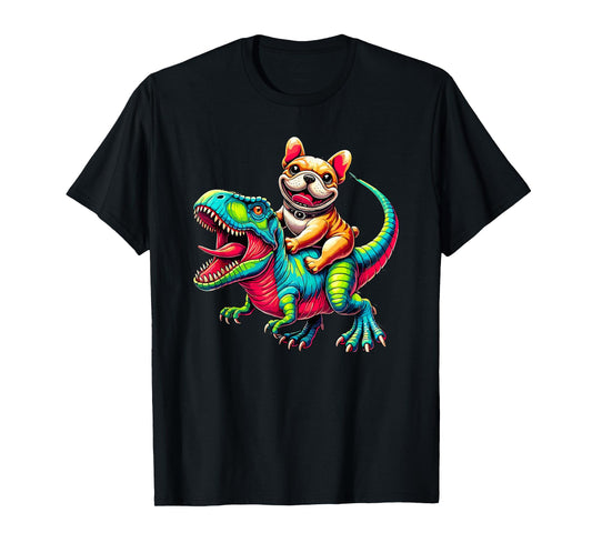 Dinosaur T-Rex French Bulldog Tyrannosaurus Rex Frenchie T-Shirt for Men Women Kids